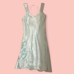 Elegant Light Blue Satin Dress